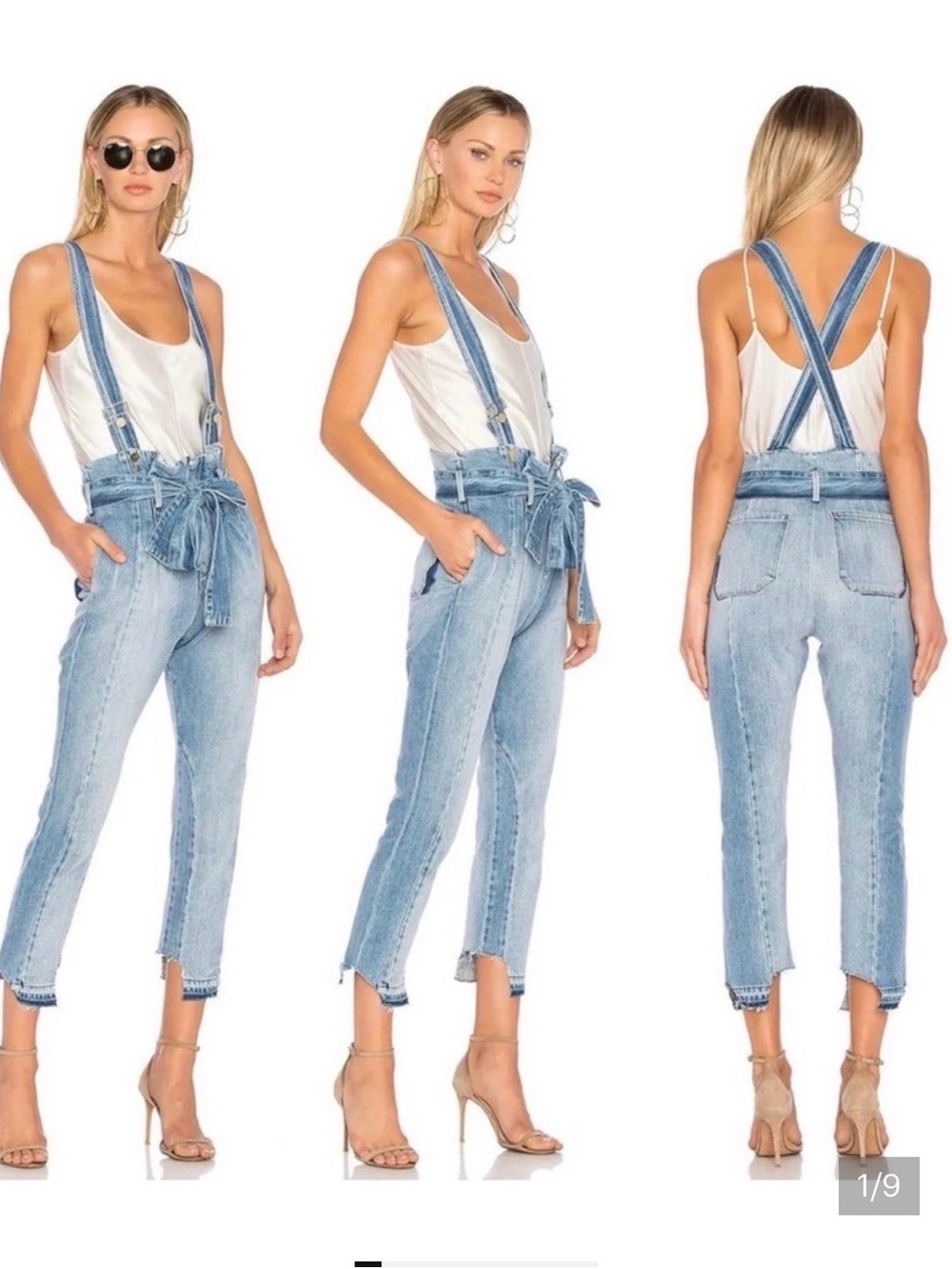 FRAME Denim Suspender Jeans, Sz 28